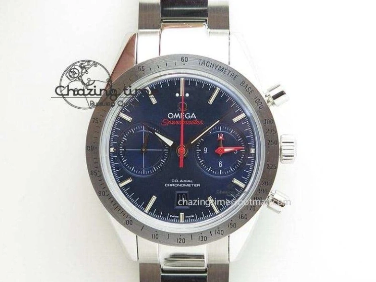 0210 Speedmaster ’57 Co-Axial OMF 1:1 Best Edition Blue Dial White Markers On SS Bracelet A Sustainable 8145